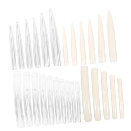 Outanaya 44pcs Full Cover Nail Tips Natural Colors Fake Nails for Art for Salon Home Use Versatile for Parties Events