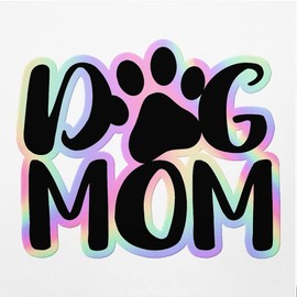 Holographic Decal Stickers of Dog Mom Premium Waterproof Vinyl Decal Stickers for Laptop Phone Accessory Helmet Car Window Mug Tuber Cup Door Wall Decoration ANDVER30d605aHO