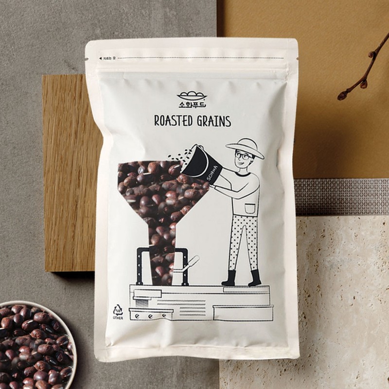 Roasted black red beans 500g Domestic red bean tea red
