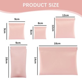 QIYUDA 5PCS Small Lipstick Pouch for Purse, Leather Mini Makeup Bag