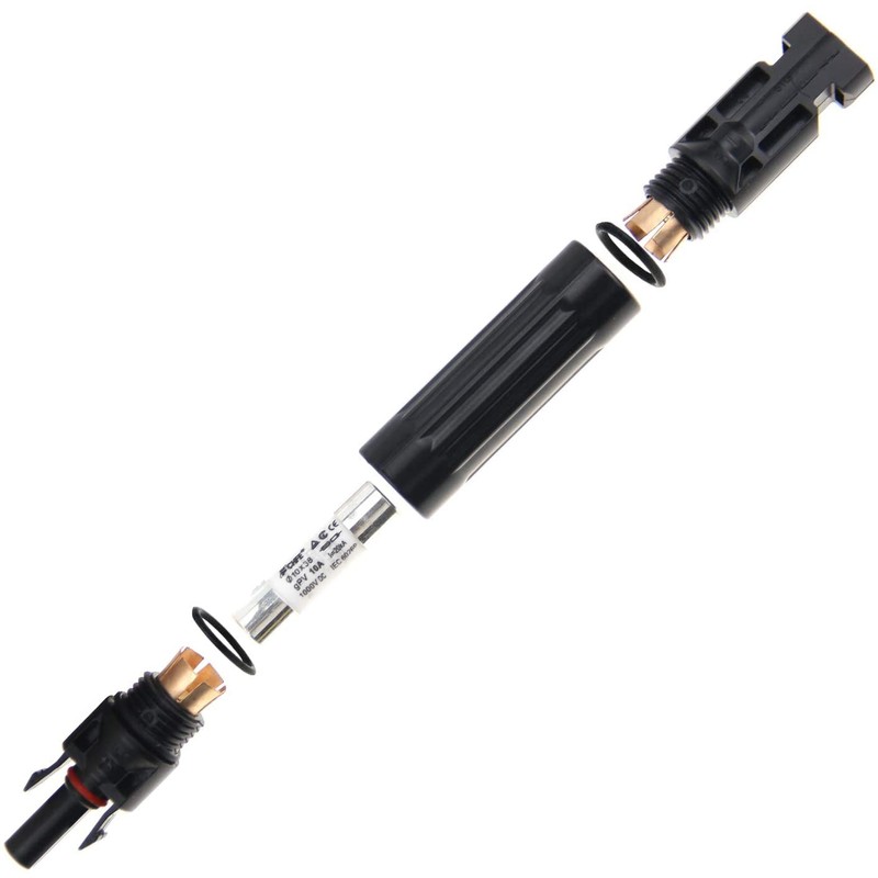 Bumbesti 2Pcs 25A Solar Inline Fuse Holder,Solar Panel PV Connector