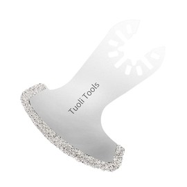 4 pieces diamond semi-circular saw blade, 77 x 57 mm diamond oscillation blade, joint removal blade for oscillating tool for cutting wood, plastic