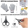 GPUSFAK 10 Pieces Fillet Set, Stainless Bait Knife With Sharpening