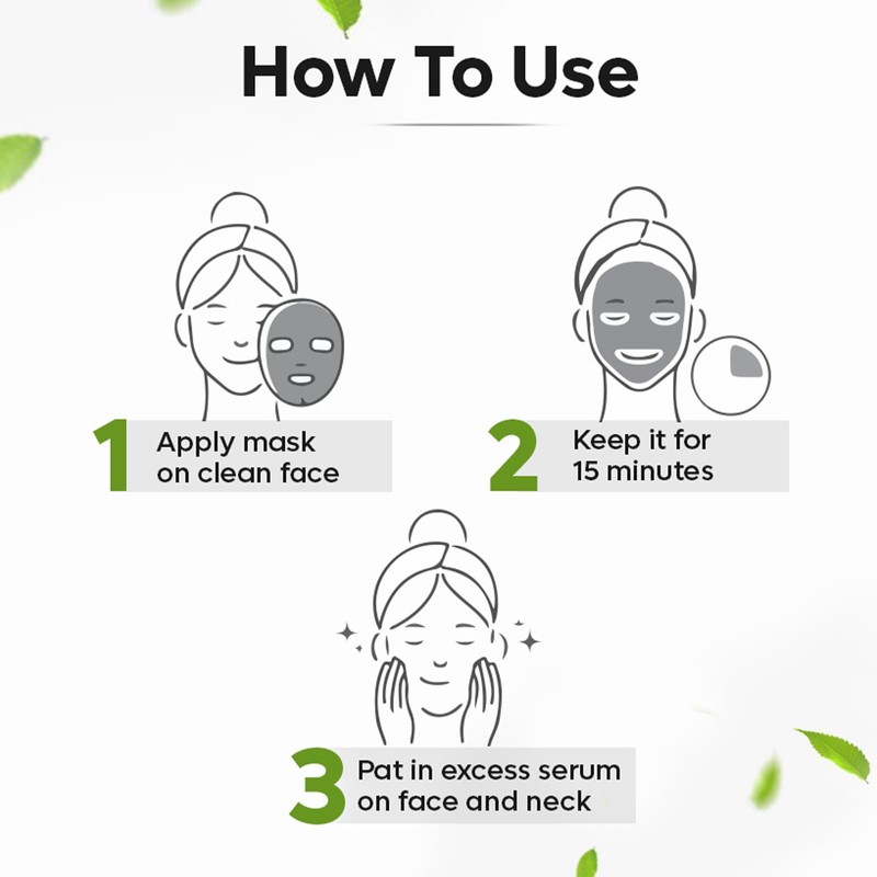 mCaffeine Green Tea Sheet Mask with Niacinamide - Hydrating Face