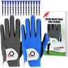 Golf Gloves Men Rain Grip Value 2 Pack with 15