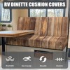 SUITOSELFY RV Dinette Cushion Covers Wood Grain Print Camper Cushion
