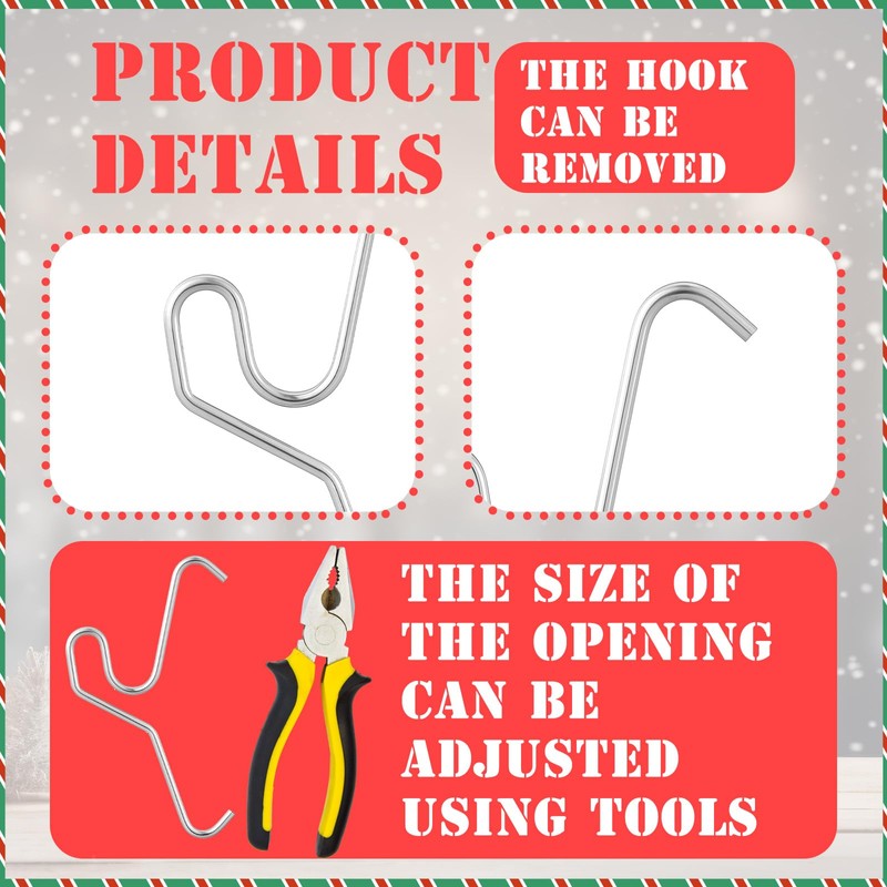 Otoolling 24 Pack Brick Hook Stainless Steel Wall Clips Installed