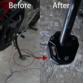 ZEXDDI Suitable for Hon-da XADV X-ADV X ADV 750 NC750X NC750 X 2021-2024 Motorcycle CNC Side Stand Extension Pad Kickstand Foot Magnification Plate Accessories (Black)