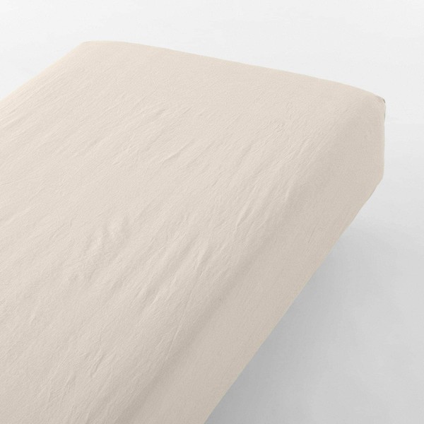 MUJI Washed Fitted Sheet SD 47.2 x 78.7 x 7.1