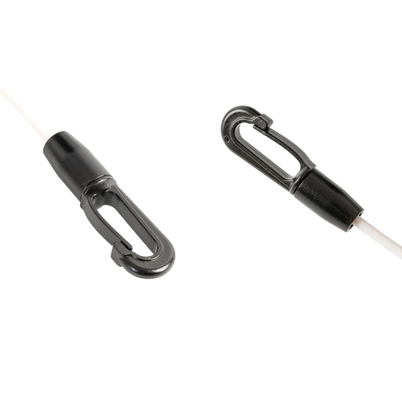 Plastic Carabiner Hooks, Pack of 12, in Black, for Diameter