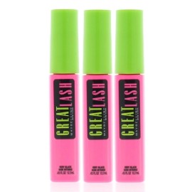 Maybelline Great Lash Mascara 101 Very Black 0.43oz/12.7ml (3 Pack)