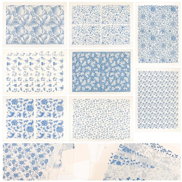 Tatuo 8 Pcs Flower Ceramic Clay Transfer Paper Ceramic Decal
