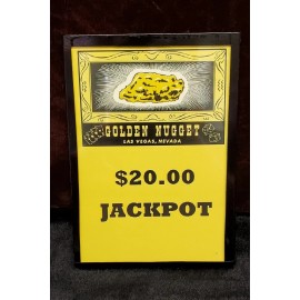 BUCKLEY MILLS REPLACMENT MILLS/ GOLDEN NUGGET GUARANTEED $20.00 JACKPOT GLASS SLOT MACHINE