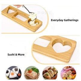 CHIYUYISEN Bamboo Rice Ball Sushi Mould Mold Maker Kit for Kids Bento Picnic Sushi DIY