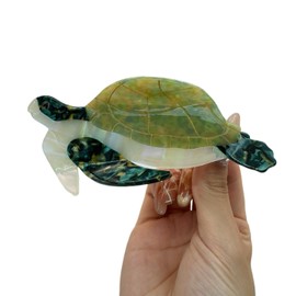 Aurasnap Turtle Hair Claw Clip - Acetate Claw Clip for Women, Non-Slip Hair Clips Strong Hold for Thin/Thick Hair, Cute Sea Animal Design Hair Accessories (Green turtle)
