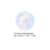 uxcell Rubber Sink Plug, Clear Drain Stopper Fit 1-1/2" to