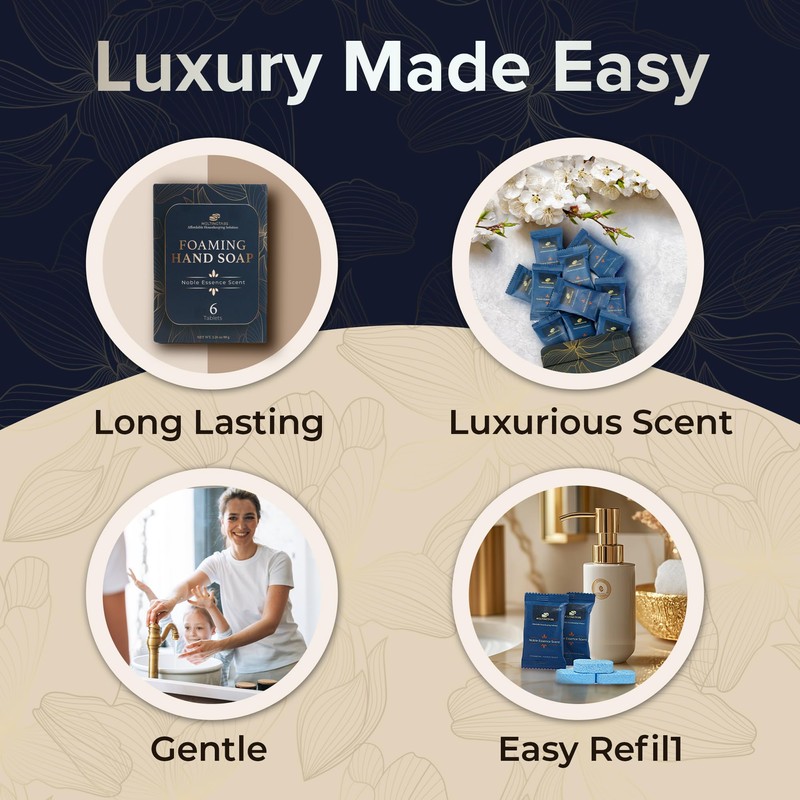 MELTINGTABS Foaming Hand Soap Tablets Refill – Noble Essence Scent,