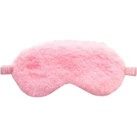 1Pc Pink Plush Sleep Mask Soft Sleeping Blindfold Warm Comfortable Plush and Satin Eye Cover Travel Night Eyeshade Furry Eye Mask for Women Men Nap Sleep, Sleeping Masks, Sleep and Snoring