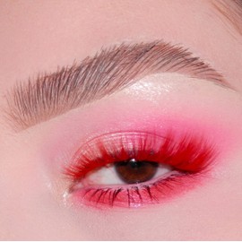 KARA BEAUTY RED COLORED FABULASHES 3D Faux Mink (Synthetic) Strip Lashes
