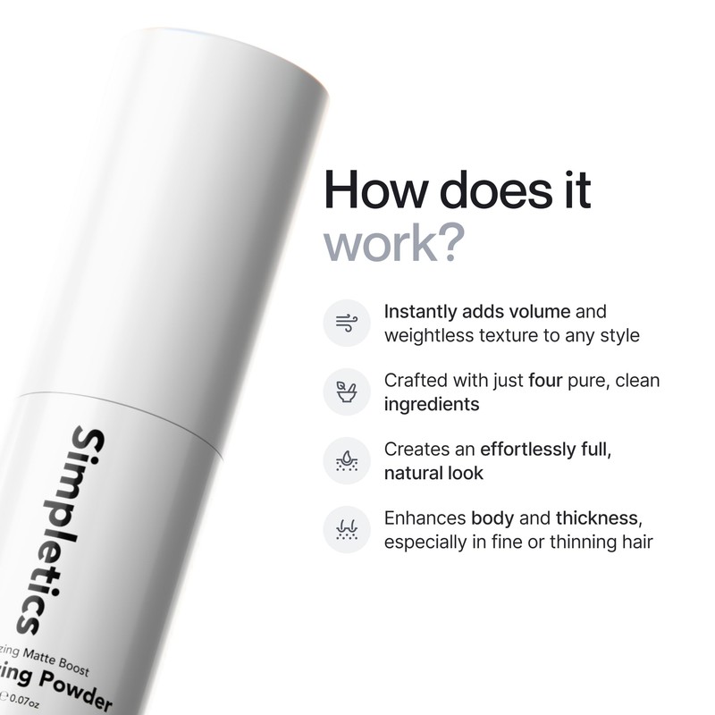 Simpletics Texturizing Powder - All Natural, 4 Ingredient Nourishing Formula