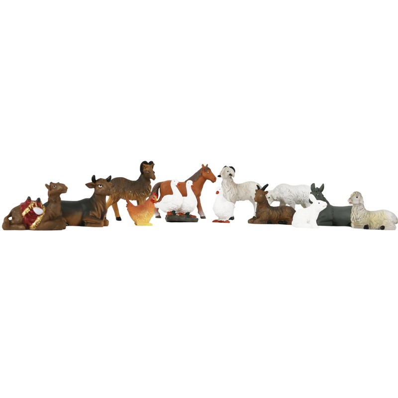 Cannan Assorted Nativity Animals 13 Pcs Set De Animalitos para