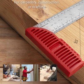 Kapro - 309 LEDGEND Try & Mitre Square - With Stainless Steel Blade & Polycast Handle - Features Beveling Angle Markings, Hands-Free Ledge, Inch and Centimeter Gradations - 12 Inch