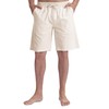 ChicCharm Men's Stretch Cotton Linen Shorts Casual Drawstring Relax Fit