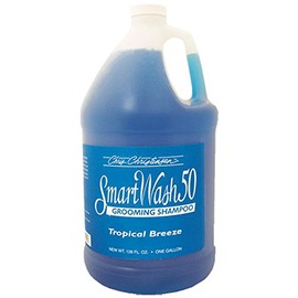 Chris Christensen SmartWash50 Dog Shampoo, Tropical Breeze, Groom Like a Professional, Delightfully Fragranced and Concentrated, Suitable for All Coats, Made in The USA, Gallon