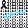 200 Pcs Funeral Ribbons Memorial Ribbon Black Awareness Ribbon Safety