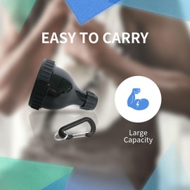 Protein Powder Container to Go Funnel 2 Pack Keychain for Shaker Cup Water Bottle Funnel for Gym Powders. (Funnel with Keychain)