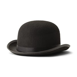 Dress Up America Hat - Kids' Costume Derby Bowler Hat - Black Velvet (1129)