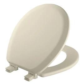Mayfair Cameron Biscuit Toilet Seat, Non Slip Heavy Duty Wood, Easy Clean, Round
