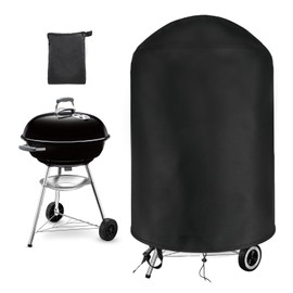 Newbob Kettle BBQ Cover for Weber 57cm, Small Barbecue Cover for Weber Waterproof, 420D Oxford Weatherproof Water Resistant Compact BBQ Cover for Weber(Φ71x68cm)