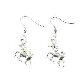 Miniblings Earrings Unicorn Unicorns Unicorn Silver Fantasy Unicorns Horse