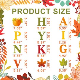 hhdatc 3PCS Thanksgiving Banner Set Happy Thanksgiving Banner Maple Leaves & Pumpkin Garland for Mantel Fireplace Autumn Party Decorations