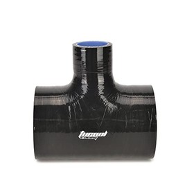 Tucool Racing 4-Ply T Shape Silicone Hose 60mm, Spout ID 35mm T Piece Joiner 3-way Silicone Coupler Wall Thickness 0.2" (Black, 60mmx35mm)