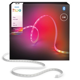 Hue Flux 3-Meter LED Strip Light, 1200 lm, Vibrant Color and Ambiance, Flexible Indoor Lighting, Chromasync™ Color Blending, RGBWWIC, Cuttable, Extendable, Reusable, App and Voice Control