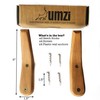 UMZi Wood Wall Hooks, 2 Pack Coat Hooks Mounted Rustic