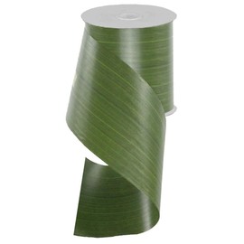 Variegated Moss Green Leaf Ribbon - 4 1/4" x 50 Yards, Ti Leaf Aspidistra Waterproof Ribbon, Wedding, Spring, Floral Arrangement, Holiday Decor, Christmas, Wreath, St. Patrick's Day, Easter