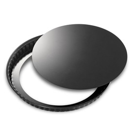 Küchenprofi 0810001020 Bake One Quiche Tin with Loose Base 20 cm, Steel Tray, Black, 20 x 20 x 3 cm 6 Units