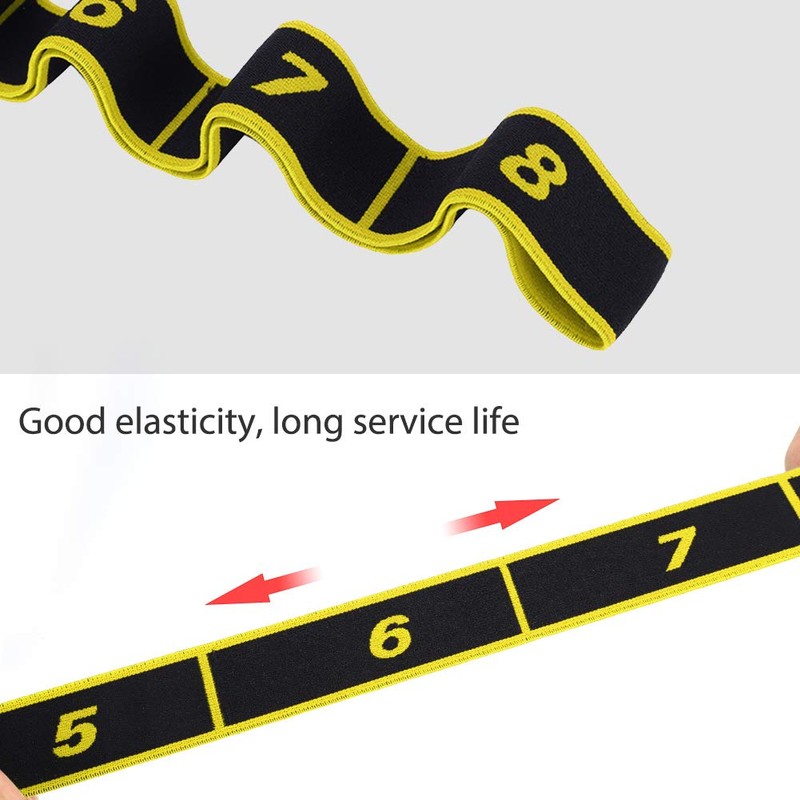Yoga Stretch Strap with 8 Bows Exercise Band for Stretching,