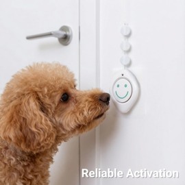 Wireless Puppy Small Dog Doorbell. Ultra-Sensitive Touch to Activate, No Pressing Required. Ideal for Dogs with Light Nose or Paw Pressure. 14 Chimes, 3 Volume Levels and Mute, 3W Clear Sound Speaker