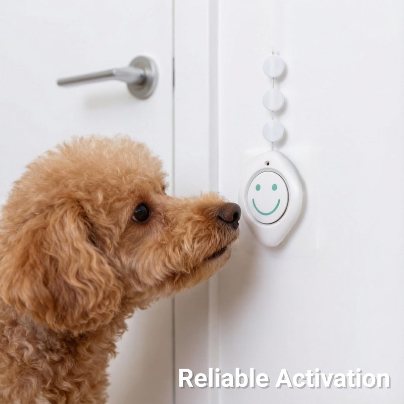 Wireless Puppy Small Dog Doorbell. Ultra-Sensitive Touch to Activate, No