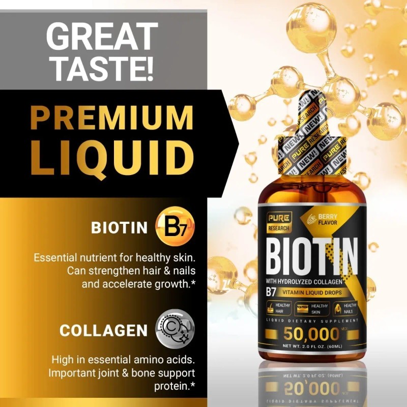 Cabello Asombroso Biotina Con Colágeno 50,000mcg 60ml Sabor S/N
