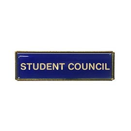 Capricornone Student Council Pack of Ten Rectangle School Badges (Blue)