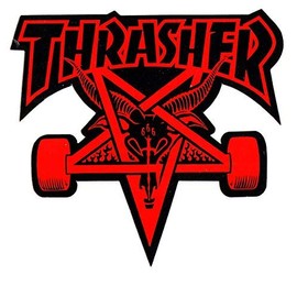 Thrasher Magazine Skate Goat Pentagram Skateboard Sticker