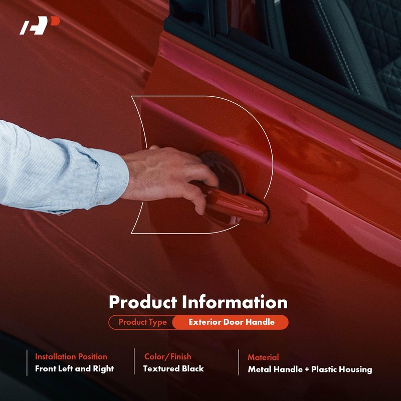 A-Premium Upgraded Metal Exterior Door Handles Compatible with Ram 1500