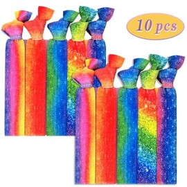 10 piezas de cintas elásticas para el cabello para niñas y mujeres, lindas cintas para sujetar el cabello, bandas para el cabello anudadas que no daña
