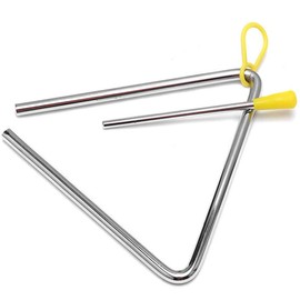 Percussion Instrument Triangle Iron Musical Instrument Triangle Bell Children Educational Toy Playing Musical Instrument Teaching Aid (5 inch)