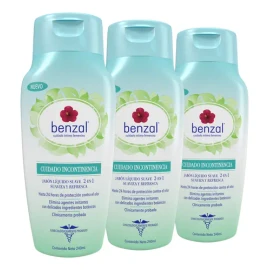 Jabón Íntimo Benzal 2 En 1 Cuidado Incontinencia 3pack